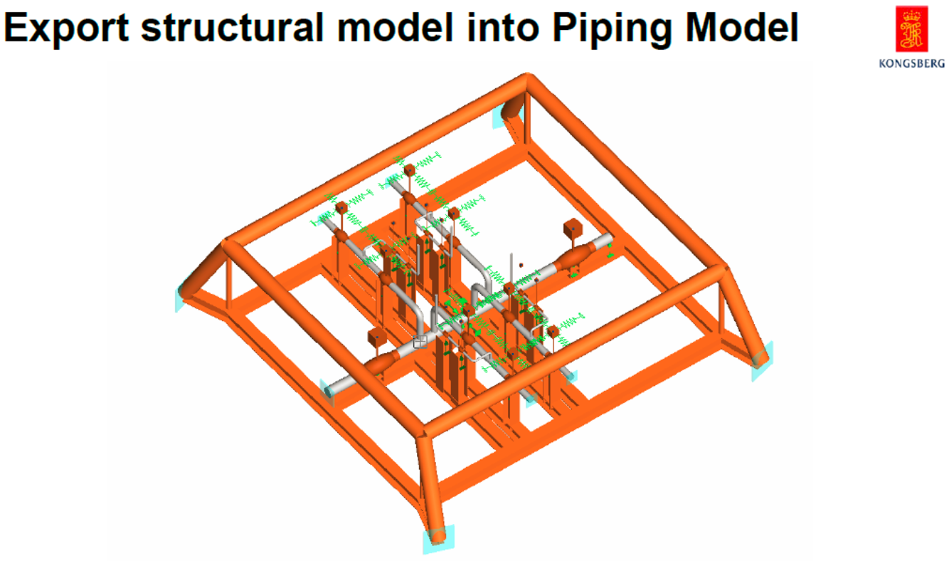 KONGBERG combined model of piping and steel structure that will be placed at the seabed